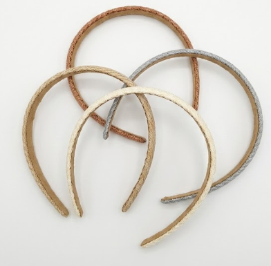 obeoby 4 Pack Trendy Headbands for Thicker Hair, Non Slip 0.6 inch Thin Knitted Hairbands Assorted Colors for Girls Summer Dress Outfit