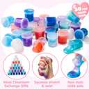 JOYIN 30 PCS Valentine Day Gift Cards with Fantasy Slime Stress Relief Fidget Toy for Kids, Classroom Exchange Prizes, Valentines Party Favors, Exchange Gifts Greeting Card