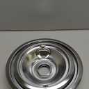 4-Piece Drip Pans Set - Compatible with GE Stoves - Chrome Finish Electric Stove Burner Drip Pans - 2 x 6inch, 2 x 8inch Stove Drip Pans - GE Stove Drip