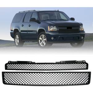 Grille Compatible for Chevy Tahoe Suburban Avalanche Mesh Front Bumper Grille 2007-2014