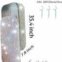 Portable Bling Diamond Case with Floss Picks Dental Floss Inside - Versatile as a Travel Pill Case for Hotels, Cruises and Travel