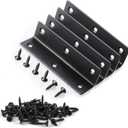 Floating Shelf Bracket, L Bracket Corner Brace,90 Degree Right Angle Corner Bracket, Metal Joint Bracket for Wood Bookshelf Furniture Cabinet (4pcs)