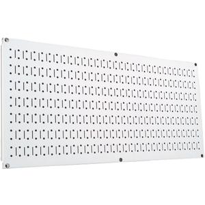 Wall Control Pegboard 16in x 32in Horizontal White Metal Pegboard Tool Board Panel