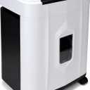 Aurora Professional Grade 120-Sheet Auto Feed Micro-Cut Paper and Credit Card Shredder with 5 Gallon Pullout Basket / 30 Minutes/Security Level P-4 (White/Black)