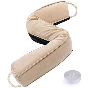 Sunolga 32" Door Draft Stopper Blocks Hot Cold Air with Removable Washable Cover for Gaps Up to 3", All-Season Noise and Wind Seal for The Bottom of Door and Window, Beige