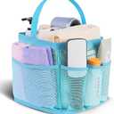 EUDELE Mesh Shower Caddy Portable, 8-Pocket Large Capacity, Quick Dry, Easy Clean, Ideal for Beach, Swimming, Gym, Travel