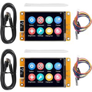 AITRIP 2 Pack ESP32 Development Board ESP32-2432S028R WiFi Bluetooth 2.8 Inch 240X320 Smart Display TFT Module Touch Screen for Arduino