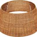Xavia Handicrafts Woven Rattan Christmas Tree Collar | Woven Wicker Christmas Rattan Xmas Tree Collar for Artificial Trees | Tree Stand Base Cover Ring 27 inch