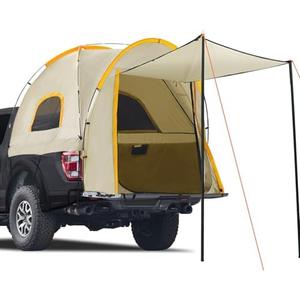Pickup Truck Tent with Awning Shade,Waterproof PU5000mm Oxford for 6.4-6.7 FT Truck Bed for Camping Travel Outdoor Activities for Chevy Silverado,Dodge Ram,Ford F-Series,GMC Sierra,Titan,Tundra