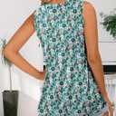 KISSMODA Tank Tops for Women Summer Sleeveless V Neck T Shirts Business Casual Outfits Flowy Tunic Oversized Clothes (Large, 2_green Orange)