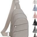 Tuwubi Crossbody Bags for Women, Sling Bag for Men, Small Hiking Backpack Anti Theft Lightweight for Outdoors Travel (M, Khaki)