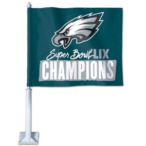 Philadelphia Eagles Win Craft Super Bowl LIX Champions 11.75" x 14" Double-Sided Car Flag