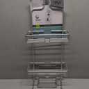 Zenna Home Rustproof Hanging Shower Caddy, Over the Shower Head Caddy with 2 Shelves and Built In Hooks, Aluminum Bathroom Hanging Organizer, Satin Chrome