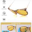 2 x Night Vision Glasses for Women Men, Polarized Trendy Yellow Lens Glasses for Night Driving, UV400 Protection