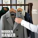 Utopia Home Premium Wooden Hangers 30 Pack - Heavy Duty & Durable Coat Hanger - Wood Hanger with 360-Degree Rotatable Hook - Clothes Hangers with Non-Slip Shoulder Notches For Shirts & Coats (Natural)