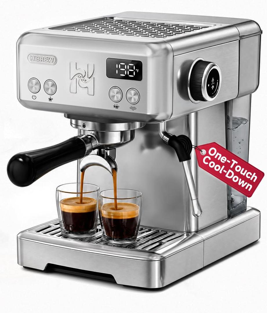 HIBREW H10 Customizable 58mm Espresso Machine, One-Touch Pressure Release
