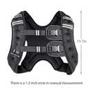 Prodigen Weighted Vest for Women and Men 8 12 16 20 25 30 Lbs with Reflective Stripe and Double Adjustable Buckle Straps Weight Vests for Strength Training, Jogging, Cardio, Weight Loss (8lbs, Black)