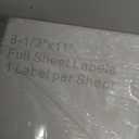 8-1/2 x 11 inch Full Sheet Labels for Inkjet & Laser Printers (1 per Sheet, 10 Labels, 10 Sheets)