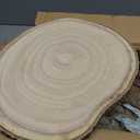 KARAVELLA Large Wood Slices for Centerpieces Wood Centerpieces for Tables, Rustic Wedding Centerpiece, Natural Wood Slabs, Thin Slices 10-11 inches (10 Pack)