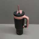 POWCAN 40 oz Tumbler with Handle, 2-in-1 Straw and Sip Lid, Leakproof, Dishwasher Safe, Insulated Stainless Steel Travel Coffee Mug, Keeps Cold for 34 Hours, Fits in Car Cup Holder (Rebellion)