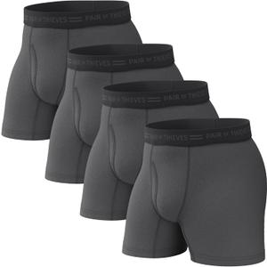 Pair of Thieves Men Every Day Kit Boxer Briefs | Underwear for Men | Soft, Tagless, Cotton Spandex Blend | Moisture Wicking, Large