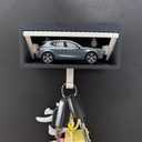 Car Key Holder for Wall, Creative Garage Key Holder with Opening Door, Easy Installation Key Rack for Cars Enthusiasts for Entryway, Hallway, Front Door, Garage(Black White)