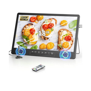 Desobry 18 Inch Portable TV with Antenna, Small TV with 1080P HDMI Input, AV Input, USB Port, Built-in Stand, Small Portable T V for Kitchen Bedroom Camping RV, Remote,