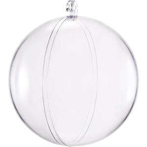 uxcell 6pcs 4-inch(100mm) Clear Plastic Ornaments Ball