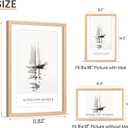 Upsimples 11x17 Picture Frame, Natural Solid Wood Picture Frames, Display 9x15 with Mat or 11 x 17 Without, Vertical or Horizontal Wall Hanging, 1 Pack, Natural