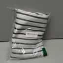 jinchan Navy Blue and White Shower Curtain with See Through Window Modern Striped Waterproof Fabric Shower Curtains for Bathroom with 12 Hooks 70x72 inches (A5. Striped Black + Sheer Panel)