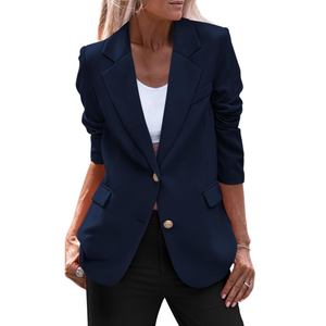 PRETTYGARDEN Women's Spring Fall Business Casual Blazers Long Sleeve Notch Lapel Trendy Work Office Blazer Jackets Outerwear S