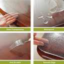 17x24 in Frosted Table Protector, Plastic Table Cover 2mm Thick | Waterproof PVC Vinyl Desk Mat for Coffee, Dining, Dresser & Nightstand Tops, Wipe Clean, Spill & Stain Protection, Soft Glass