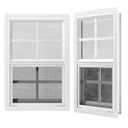 WRISIN 2 Pack Shed Windows 24" x 36" H Flush Mount, White Household Windows for Playhouses, Barns, Chicken Coop
