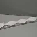 Yulejo 3 Pcs Acrylic Teardrop Mirror Wall Decor Decorative Mirror Narrow Decor Boho Vintage Wall Decals Art for Apartment Home Living Room Bathroom Bedroom Hallway (Silver Edge)