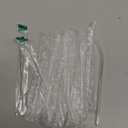 12 reusable glass straws, measuring 7 inches x 8 millimeters, including 10 curved straws and 2 straw brushes. High borosilicate glass for reusable straw brushes for juices, coffee, and cocktails