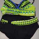 SEAFORM Womens Two Piece Swimsuits Wrap Front Bikini High Waisted Bottom Tummy Control Bathing Suits Vintage Print Swimwear S