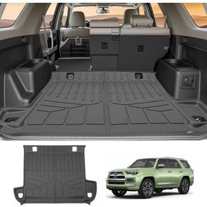 Trunk Mat for 2010-2024 Toyota 4Runner 5 Seats (W/O Sliding Tray & No 3rd Seat) Rear Cargo Mat All Weather TPE Protector Trunk Liner Accessories