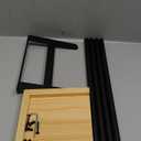 Towel Racks for Bathroom, 2 Tier Wall Towel Holder with Wood Shelf, Metal Wall Mounted Towel Rack Bathroom Organizers and Storage, Black