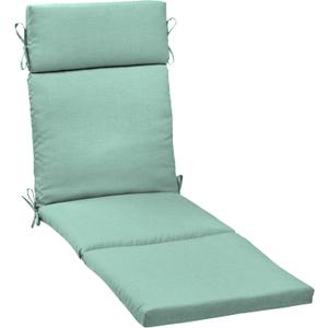 Arden Outdoor Chaise Cushion, 21 in x 72 in, Weather-Proof, Rain-Proof, Fade Resistant Patio Cushion for Chaise Lounger Aqua Leala
