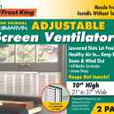 Frost King 2AWS1207 WB Marvin Adjustable Window Screen, 10in High x Fits 21-37in Wide (2 Pack)