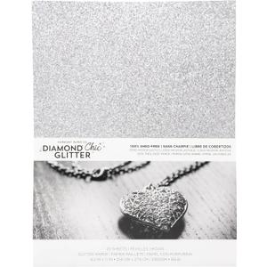 Glitter Cardstock 8.5 x 11 - Shed-Free Sparkly Craft Paper for Scrapbooks, Card Making, DIY Art Projects - 20 Sheets, 85lb Heavyweight, 230 GSM, Platinum