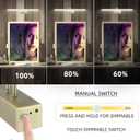 HEAGEERO Picture Light,20in Battery Picture Light for Wall, 5000mAh Wireless Remote Painting Light with Timer and Dimmable, Metal Art Light for Display,Artwork,Portrait,Gallery-Antique Brass