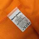 Basic Solid Stretchy Cotton High Waist A-line Flared Casual Skater Mini Skirt, Orange, Small