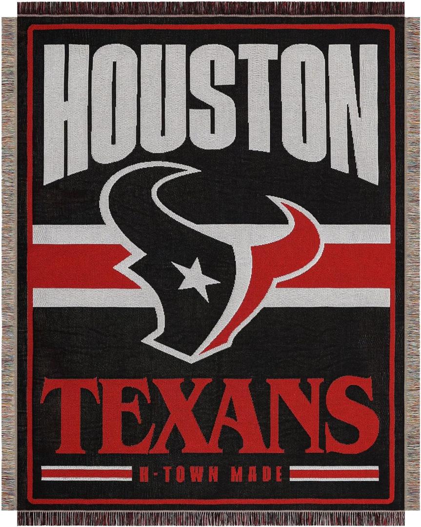 FOCO NFL Team Logo Woven Tapestry - 46" x 60" (Black)