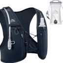 Running Vest with 2L Water Bladder, USA Original Patent, Lightweight Adjustable Running Hydration Vest for Women Men, Reflective Hydration Backpack for Marathon Hiking