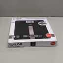 Taylor Light Powered Digital Bath Scale, Large and Durable Platform, Light Powered Panel with Endless Power, No Batteries Needed, Energy-Saving, Easy to Use, High 400 lb Capacity, Black