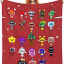 FINENESS SINCE 1988 Christmas Squad Blanket for Boys Gamer Cartoon Throw Blanket for Boys Birthday Gift Home Fleece Throw Blankets for Couch Bed Sofa Gamer Blanket 60''x50''