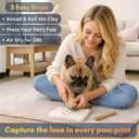 Pet Urns for Dogs & Cats | Black Bamboo Pet Cremation Box with Hair Keepsake Case | Dog Ashes Urn Set with Paw Print Kit | Photo Album & ID Plate | Pet Memorial for Dogs or Cats up to 150 lbs