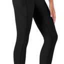 Girls Leggings with Pockets Athletic High Waisted Kids Workout Active Dance Running Yoga Pants (13-14 Years, Black)