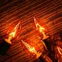 Cbebew Orange Halloween Lights, 25 FT Christmas String Lights with 25 C9 Incandescent Bulbs, Waterproof Halloween Decorations for Outdoor Indoor Patio Home Party Garden Yard Decor